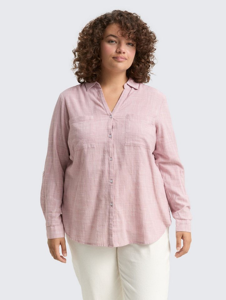 TOM TAILOR PLUS Langarmbluse Plus Size - Bluse mit Brusttaschen Plus Size - Bluse mit Brusttaschen von TOM TAILOR PLUS