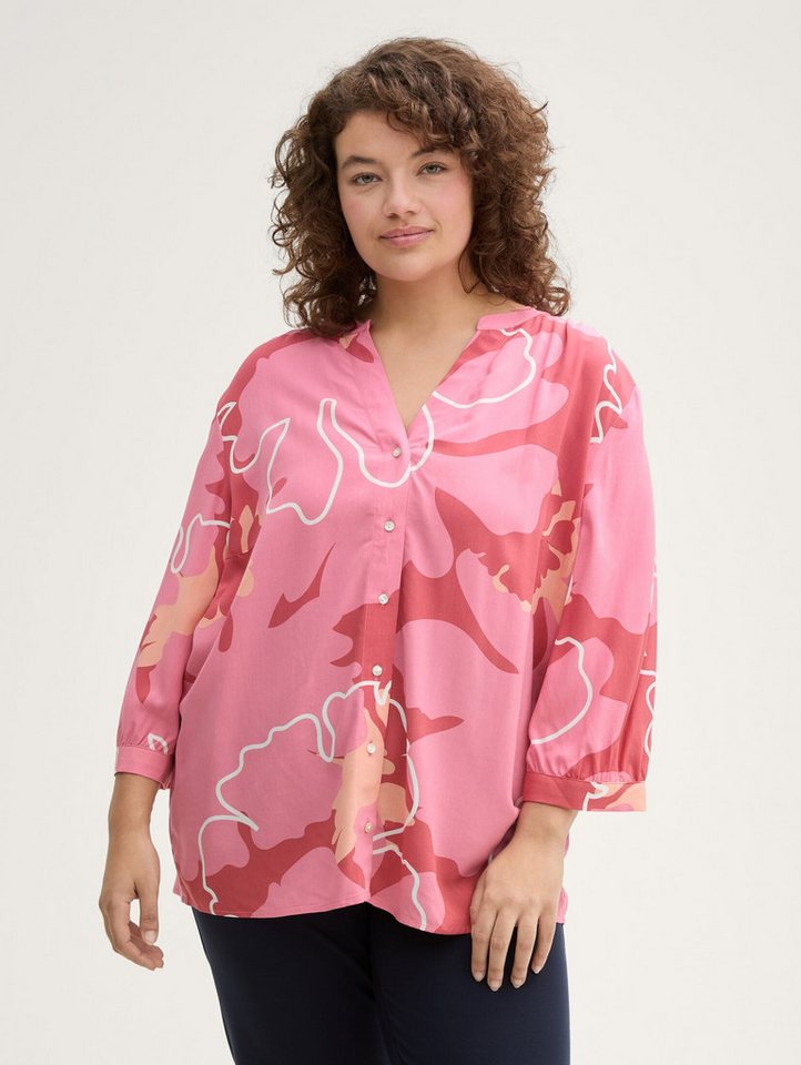 TOM TAILOR PLUS Langarmbluse Plus Size - Bluse mit Muster von TOM TAILOR PLUS