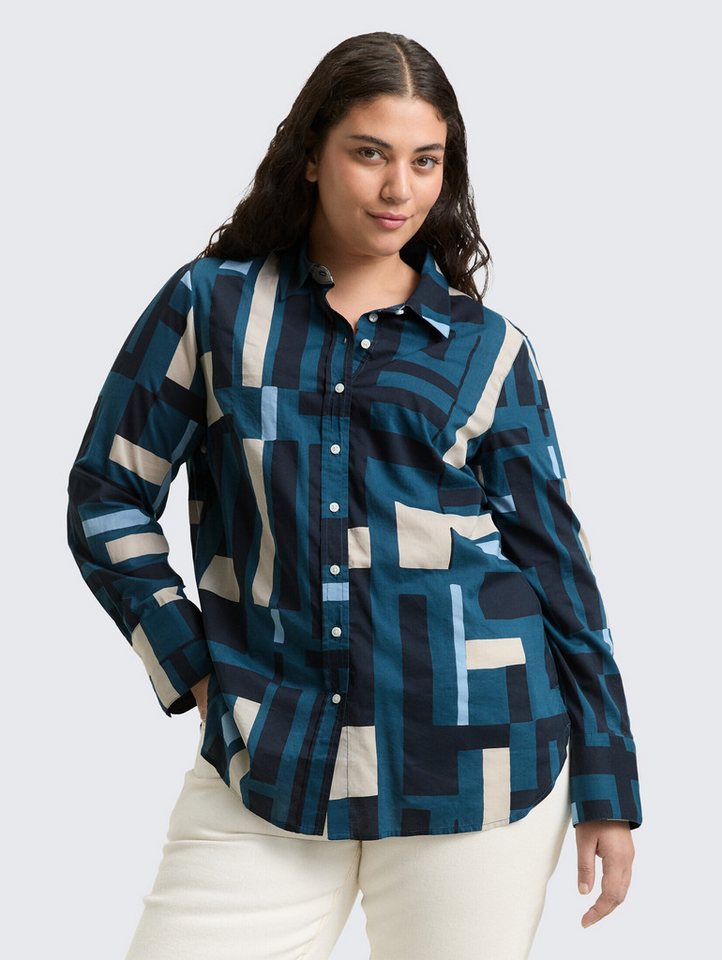 TOM TAILOR PLUS Langarmbluse Plus Size - Hemdbluse mit Muster Plus Size - Hemdbluse mit Muster TOM TAILOR PLUS Langarmbluse Plus Size - Hemdbluse mit Muster Plus Size - Hemdbluse mit Muster von TOM TAILOR PLUS