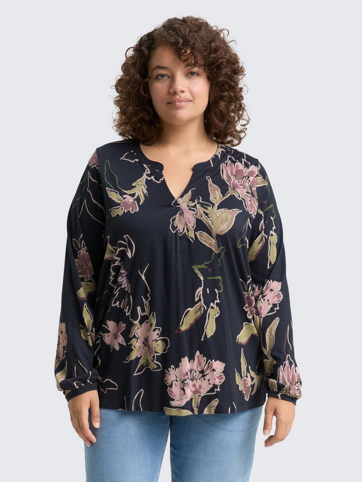 TOM TAILOR PLUS Langarmshirt Plus Size - Blusenshirt mit Muster Plus Size - Blusenshirt mit Muster TOM TAILOR PLUS Langarmshirt Plus Size - Blusenshirt mit Muster Plus Size - Blusenshirt mit Muster von TOM TAILOR PLUS