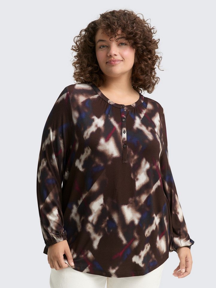 TOM TAILOR PLUS Langarmshirt Plus Size - Blusenshirt mit Muster Plus Size - Blusenshirt mit Muster TOM TAILOR PLUS Langarmshirt Plus Size - Blusenshirt mit Muster Plus Size - Blusenshirt mit Muster von TOM TAILOR PLUS