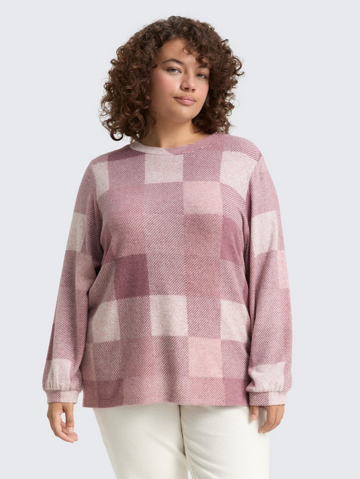 TOM TAILOR PLUS Langarmshirt Plus Size - Langarmshirt mit Muster Plus Size - Langarmshirt mit Muster von TOM TAILOR PLUS