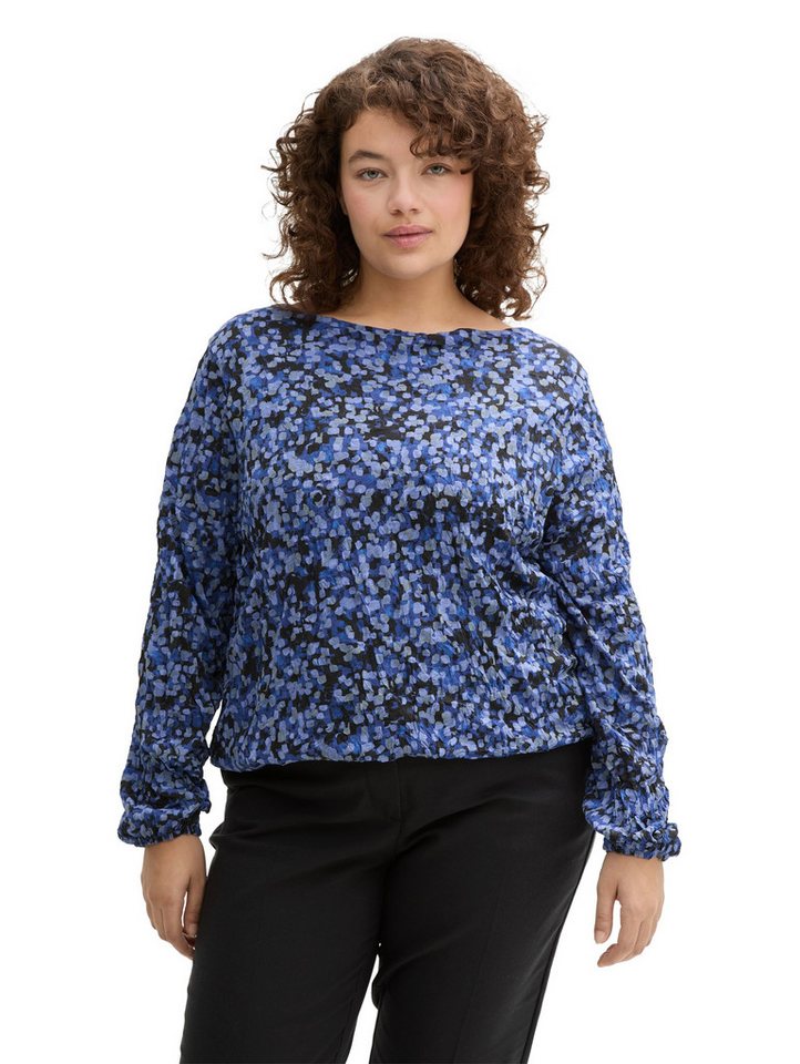 TOM TAILOR PLUS Langarmshirt mit All-Over Print von TOM TAILOR PLUS