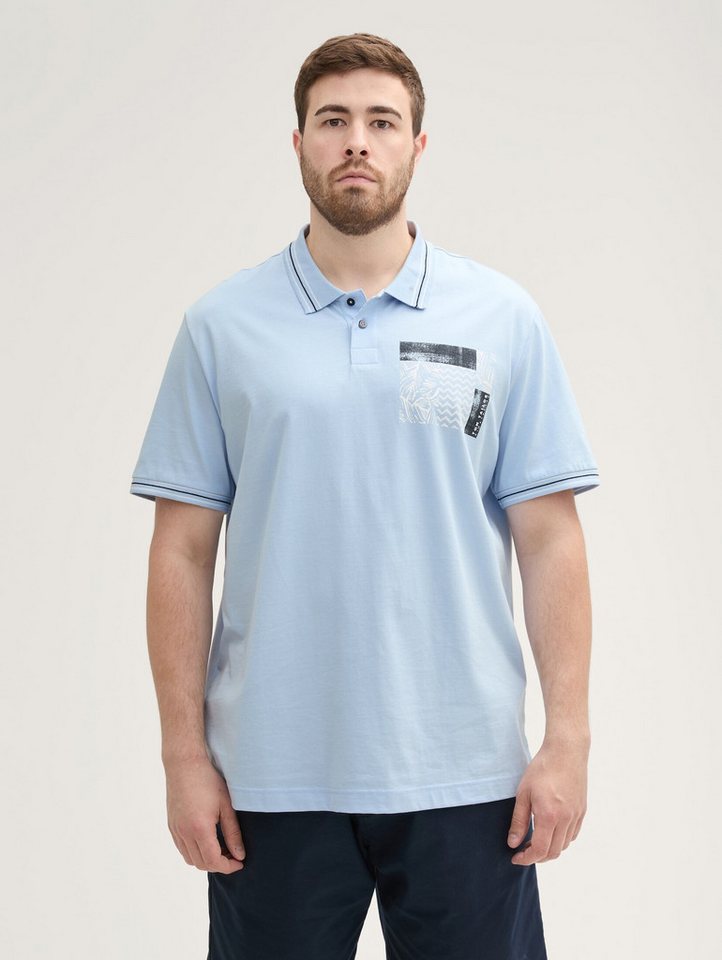 TOM TAILOR PLUS Poloshirt Plus - Poloshirt mit Print von TOM TAILOR PLUS