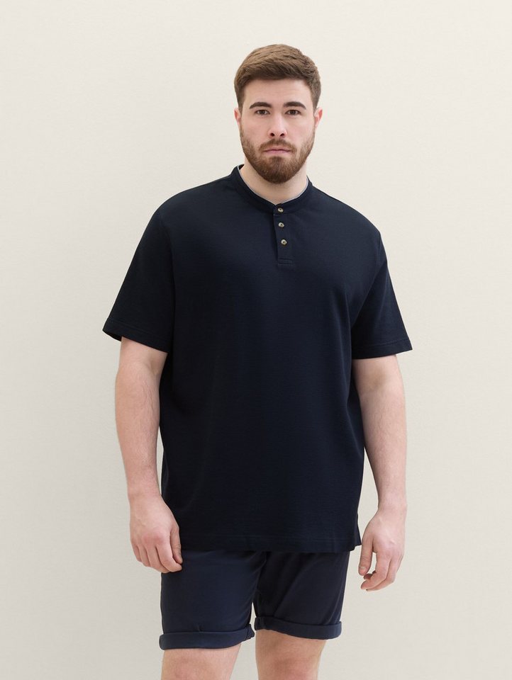 TOM TAILOR PLUS Poloshirt Plus - Poloshirt mit Stehkragen von TOM TAILOR PLUS