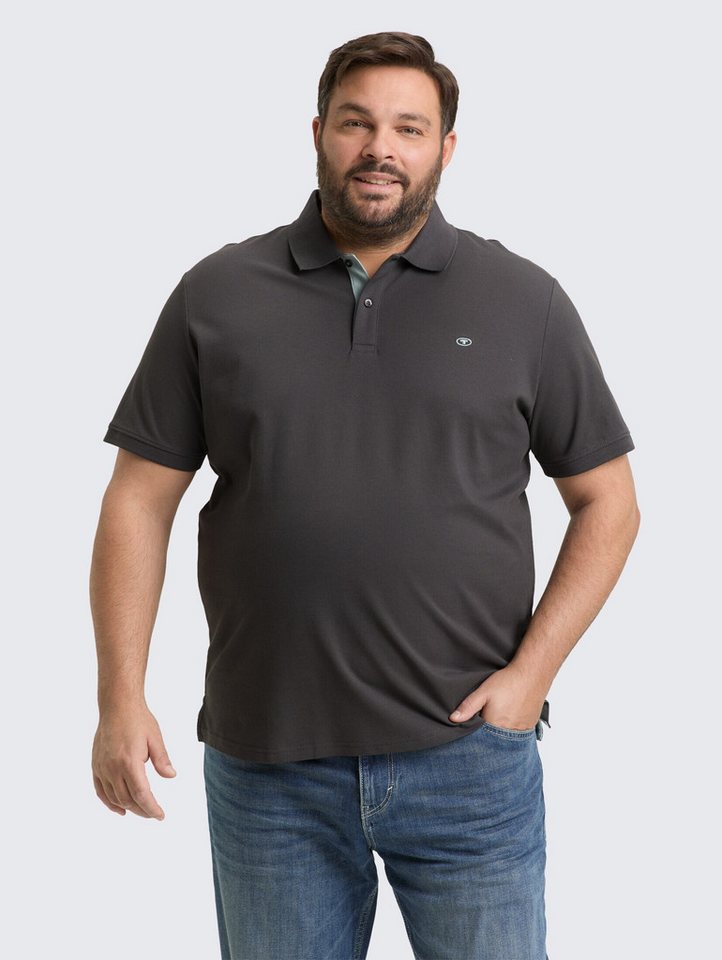 TOM TAILOR PLUS Poloshirt Plus Size - Piqué Poloshirt mit Logo-Stickerei Plus Size - Piqué Poloshirt mit Logo-Stickerei von TOM TAILOR PLUS