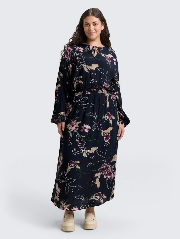 TOM TAILOR PLUS Sommerkleid Plus Size - Maxi-Kleid mit Blumenmuster Plus Size - Maxi-Kleid mit Blumenmuster von TOM TAILOR PLUS