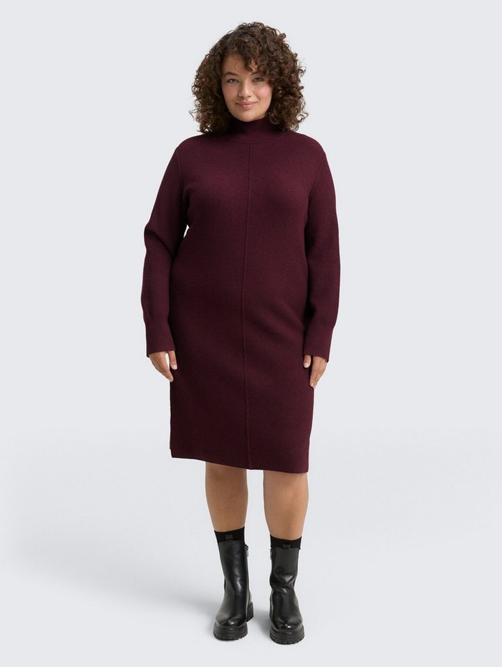 TOM TAILOR PLUS Sommerkleid Plus Size - Strickkleid mit Stehkragen Plus Size - Strickkleid mit Stehkragen von TOM TAILOR PLUS