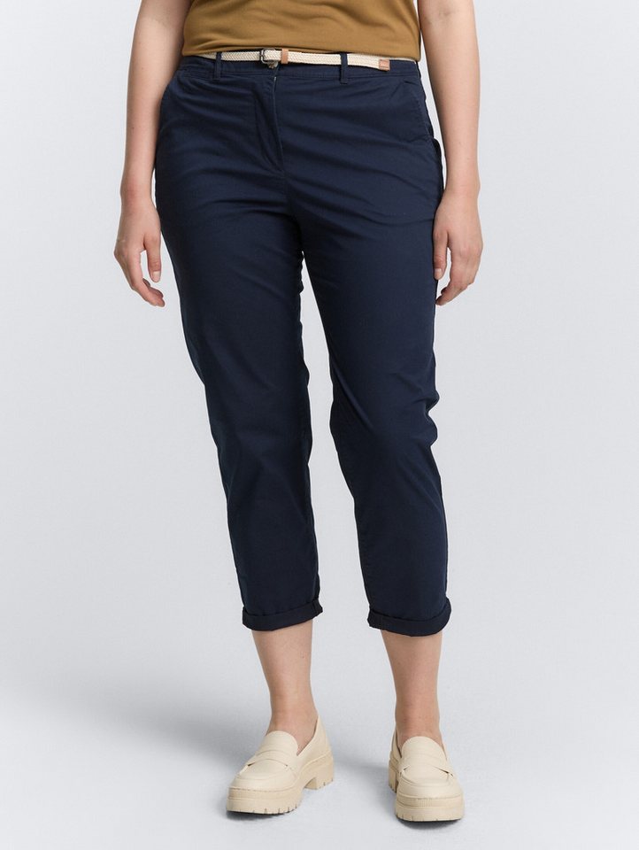 TOM TAILOR PLUS Stoffhose Plus Size - Slim Chino Hose mit Gürtel Plus Size - Slim Chino Hose mit Gürtel von TOM TAILOR PLUS