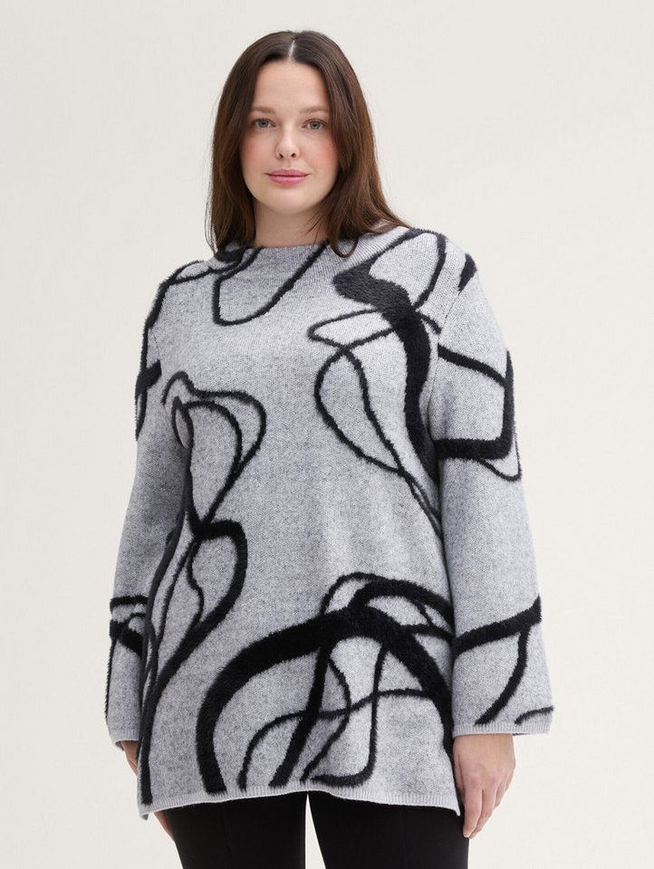 TOM TAILOR PLUS Strickpullover Plus Size - Gemusterter Strickpullover von TOM TAILOR PLUS