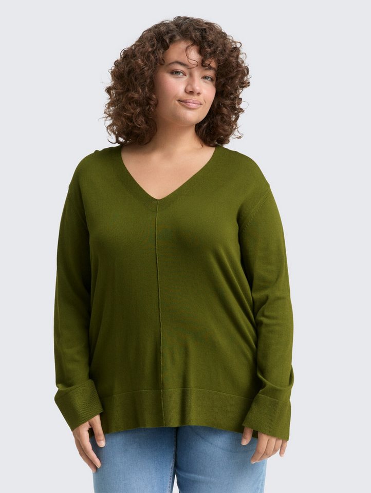 TOM TAILOR PLUS Strickpullover Plus Size - Loose Fit Strickpullover Plus Size - Loose Fit Strickpullover von TOM TAILOR PLUS