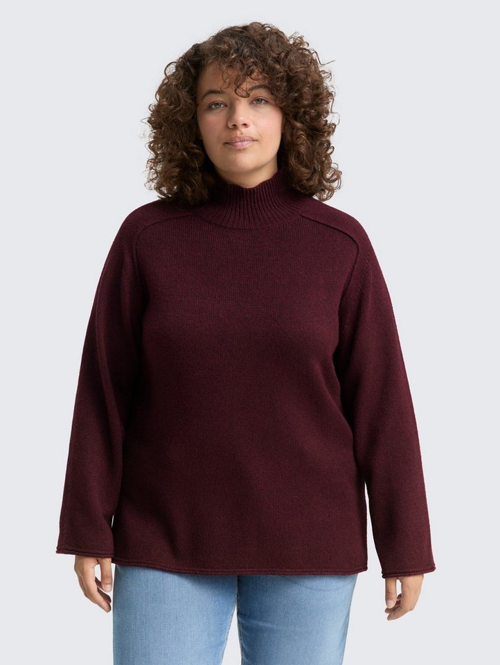 TOM TAILOR PLUS Strickpullover Plus Size - Loose Fit Strickpullover mit Stehkragen Plus Size - Loose Fit Strickpullover mit Stehkragen TOM TAILOR PLUS Strickpullover Plus Size - Loose Fit Strickpullover mit Stehkragen Plus Size - Loose Fit Strickpullover mit Stehkragen von TOM TAILOR PLUS