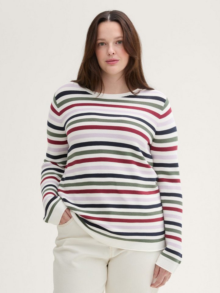 TOM TAILOR PLUS Strickpullover Plus Size - Pullover mit Bio-Baumwolle von TOM TAILOR PLUS
