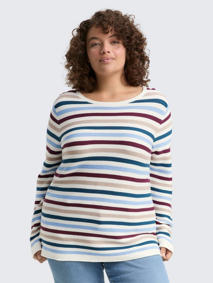 TOM TAILOR PLUS Strickpullover Plus Size - Strickpullover aus Bio-Baumwolle Plus Size - Strickpullover aus Bio-Baumwolle von TOM TAILOR PLUS