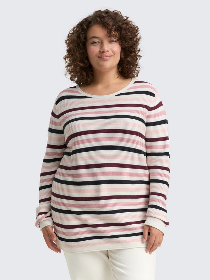 TOM TAILOR PLUS Strickpullover Plus Size - Strickpullover aus Bio-Baumwolle Plus Size - Strickpullover aus Bio-Baumwolle von TOM TAILOR PLUS