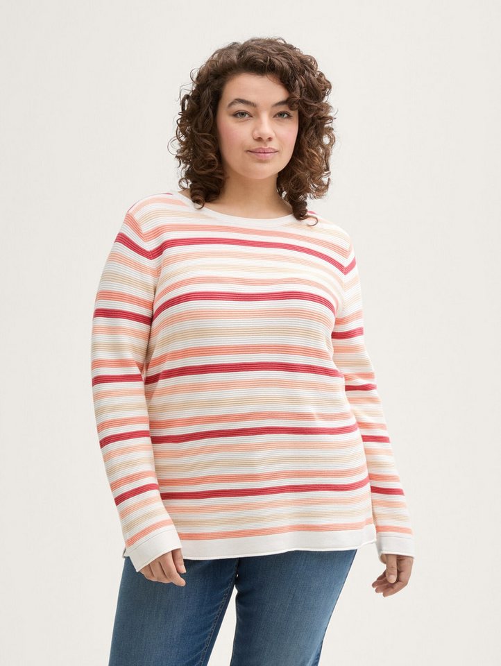 TOM TAILOR PLUS Strickpullover Plus Size - Strickpullover mit Bio-Baumwolle Plus Size - Strickpullover mit Bio-Baumwolle von TOM TAILOR PLUS