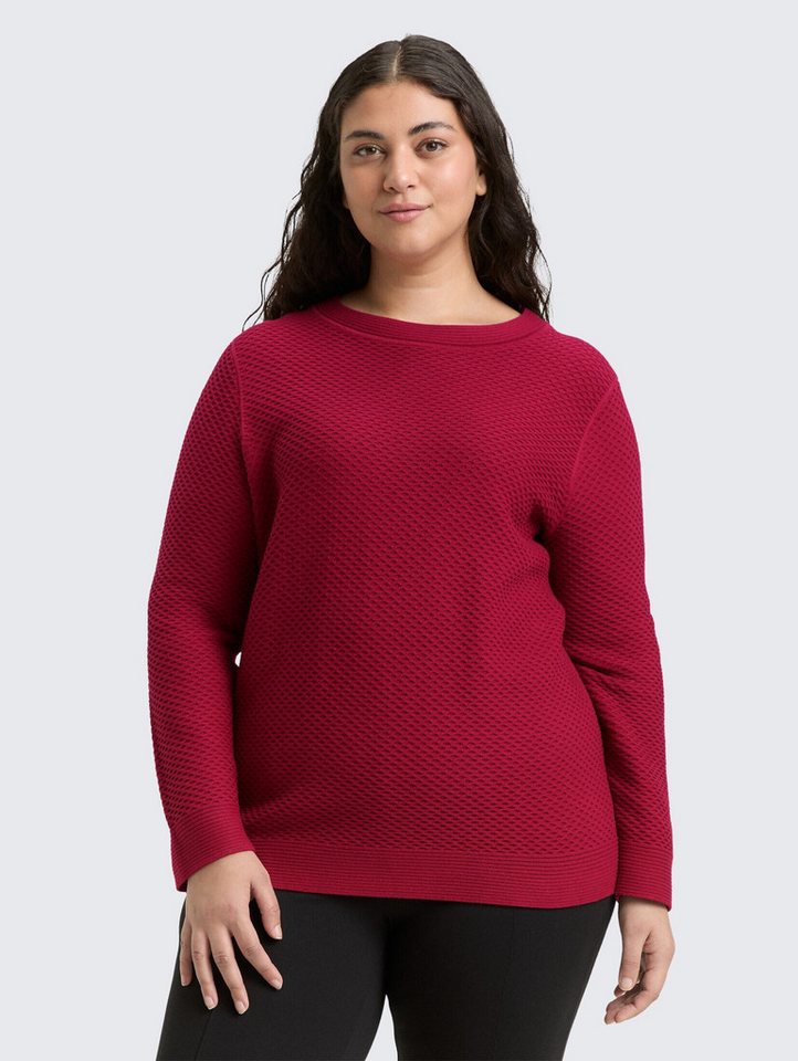 TOM TAILOR PLUS Strickpullover Pullover & Strickjacken Plus Size - Loose Fit Strickpullover aus Baumwolle von TOM TAILOR PLUS