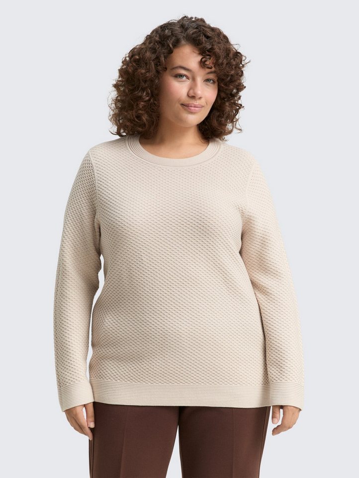 TOM TAILOR PLUS Strickpullover Pullover & Strickjacken Plus Size - Loose Fit Strickpullover aus Baumwolle von TOM TAILOR PLUS