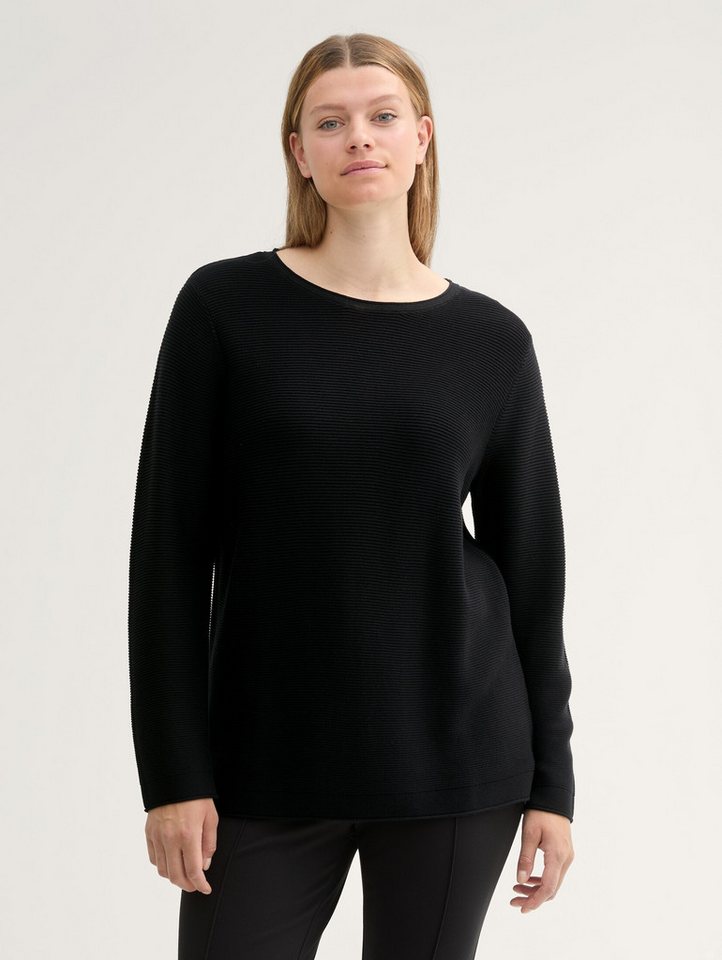 TOM TAILOR PLUS Strickpullover Plus Size - Strickpullover aus Bio-Baumwolle Plus Size - Strickpullover aus Bio-Baumwolle von TOM TAILOR PLUS