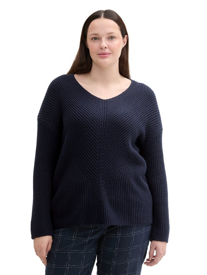 TOM TAILOR PLUS Strickpullover mit Rippstruktur von TOM TAILOR PLUS