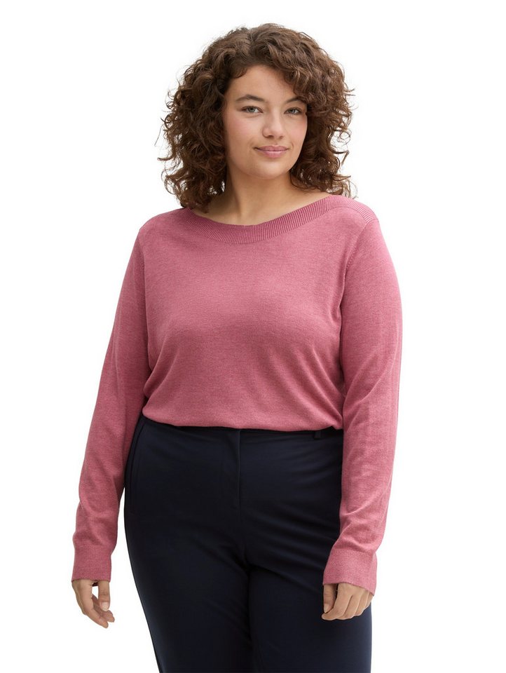 TOM TAILOR PLUS Strickpullover mit U-Boot Ausschnitt von TOM TAILOR PLUS