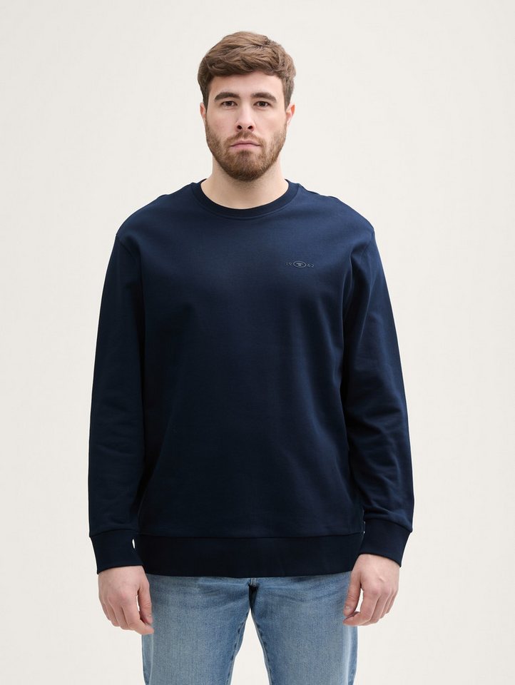 TOM TAILOR PLUS Sweatshirt Plus Size - Sweatjacke mit Stehkragen Plus Size - Sweatjacke mit Stehkragen von TOM TAILOR PLUS