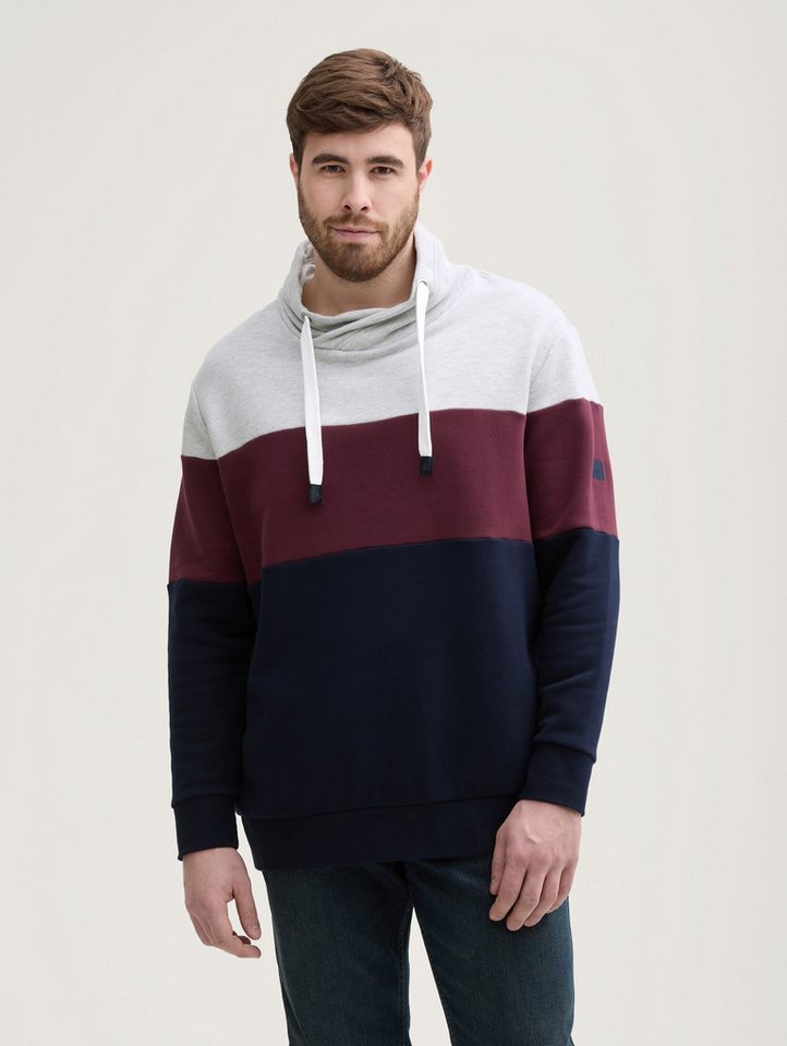 TOM TAILOR PLUS Sweatshirt Plus Size - Sweatshirt mit Colour Blocking Plus Size - Sweatshirt mit Colour Blocking von TOM TAILOR PLUS