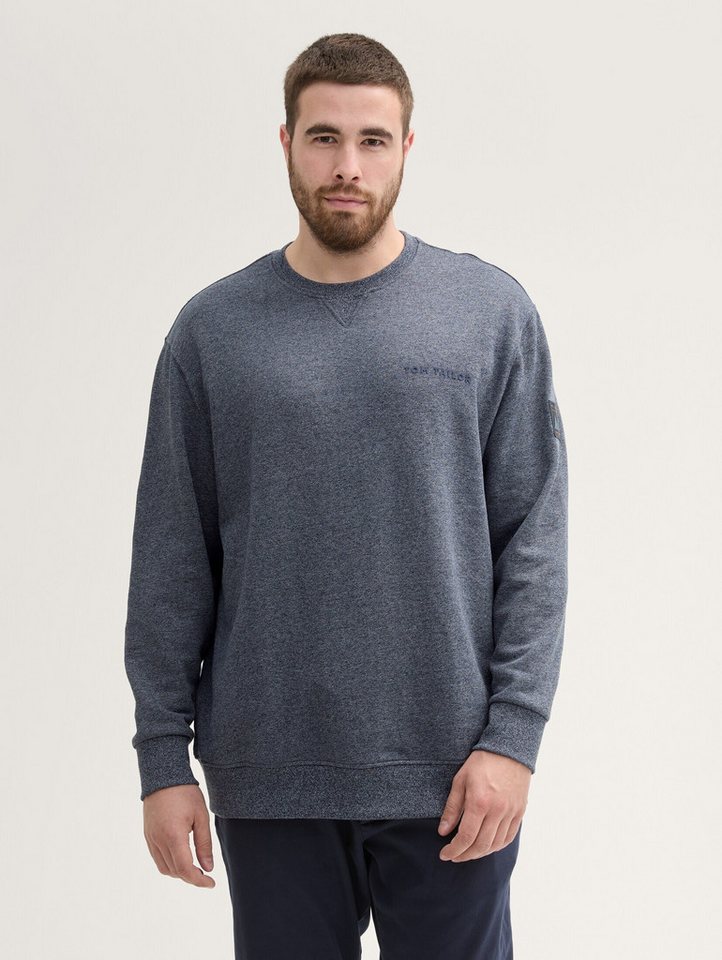 TOM TAILOR PLUS Sweatshirt Plus Size - Sweatshirt mit Logo-Details mit Logo Print von TOM TAILOR PLUS