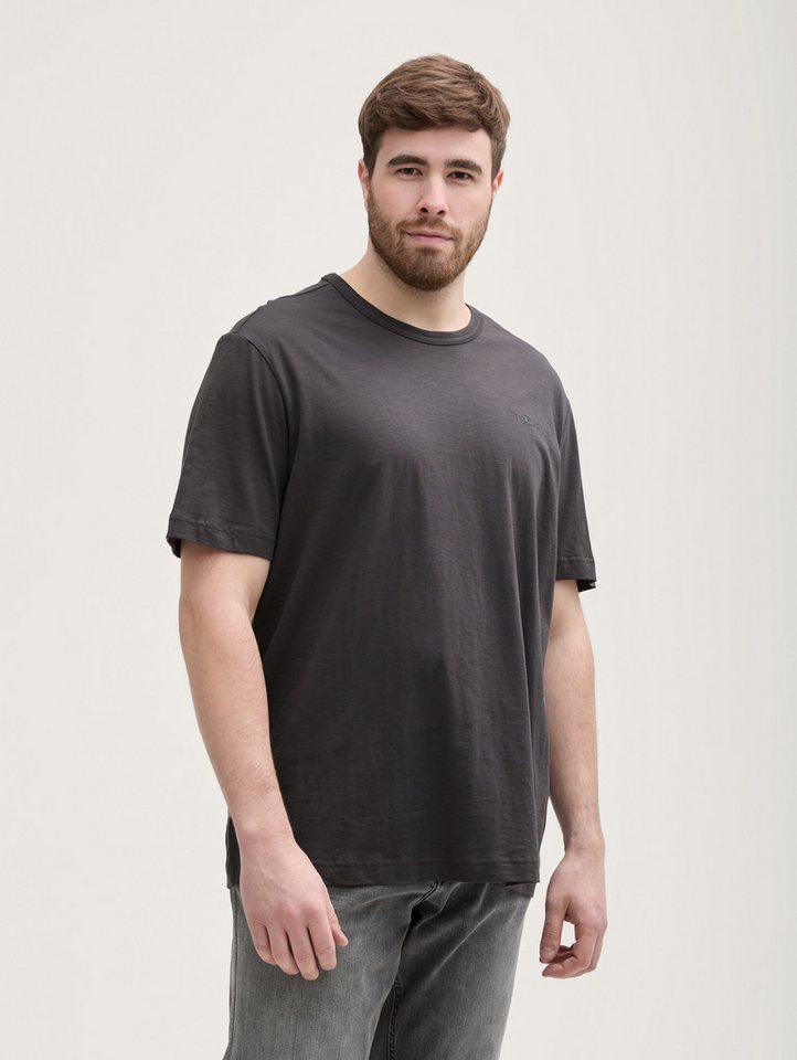TOM TAILOR PLUS T-Shirt Plus Size - Basic T-Shirt aus Baumwolle von TOM TAILOR PLUS