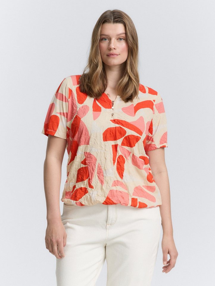 TOM TAILOR PLUS T-Shirt T-Shirt Plus Size - Crinkle T-Shirt mit Muster von TOM TAILOR PLUS