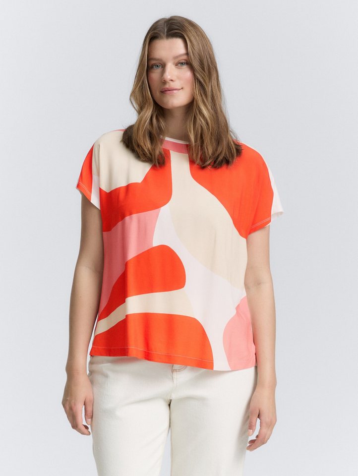 TOM TAILOR PLUS T-Shirt Plus Size - T-Shirt im Material-Mix Plus Size - T-Shirt im Material-Mix von TOM TAILOR PLUS