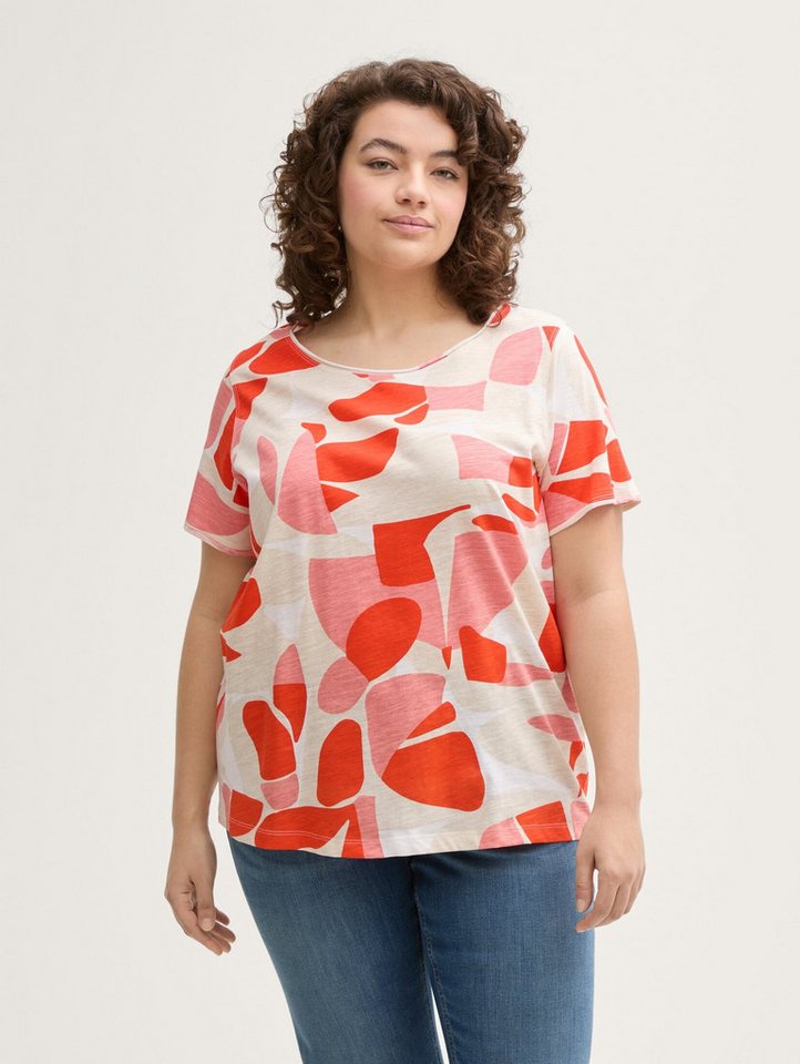 TOM TAILOR PLUS T-Shirt Plus Size - T-Shirt mit Rundhalsausschnitt Plus Size - T-Shirt mit Rundhalsausschnitt von TOM TAILOR PLUS