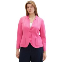 Große Größen: Blazer in taillierter Form, mit Ottoman-Struktur, pink, Gr.44-54 von TOM TAILOR Plus