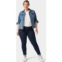 Große Größen: Skinny Jeans mit Bauch-Shaping-Effekt, dark blue Denim, Gr.44-54 von TOM TAILOR Plus