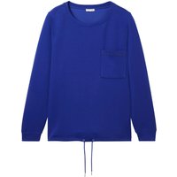 Große Größen: Sweatshirt mit Brusttasche und Kordelzug am Saum, royalblau, Gr.44-54 von TOM TAILOR Plus