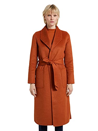 TOM TAILOR mine to five Damen Handmade Wollmantel, 25728-burned Umber orange, 38 von TOM TAILOR