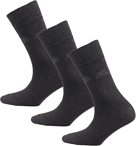 Damen Basic Socken 3er-Pack anthrazite 35-38 von TOM TAILOR
