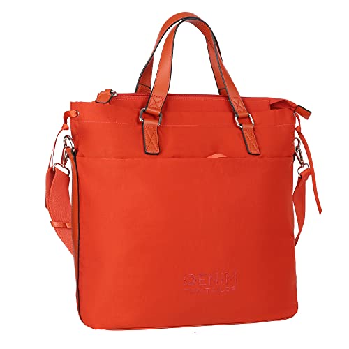 Denim TOM TAILOR - Carrie, Damen, Shopper, L, Orange, 36x16,5x33 cm von TOM TAILOR