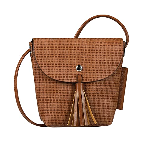 Denim TOM TAILOR bags - Womenswear IDA weaving Damen Umhängetasche S, cognac, 17x6,5x16,5 von TOM TAILOR