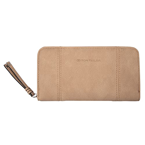 TOM TAILOR bags Caia Wallets Damen Geldbörse Portemonnaie Reißverschluss Groß Beige von TOM TAILOR