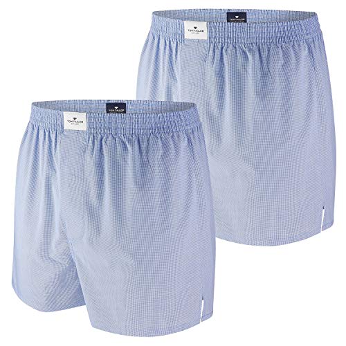 TOM TAILOR Boxershorts 2er Pack Web Boxer (DE/NL/SE/PL, Alphanumerisch, XXL, Regular, Regular, lightblue) von TOM TAILOR