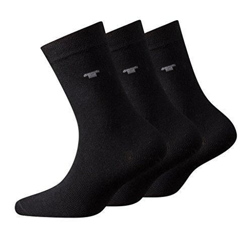 TOM TAILOR, Unisex - Kinder Socke 3 er Pack 9203, Gr. Schwarz (black - 610 ), Gr. 23-26 von TOM TAILOR