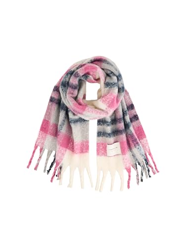 TOM TAILOR 1043008 Cosy Schal mit Karomuster, 36323-Winterly Berry Check, OneSize von TOM TAILOR