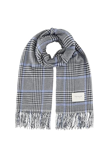 TOM TAILOR 1043009 Cosy Schal mit Karomuster, 36217-Navy Blue Check, OneSize von TOM TAILOR