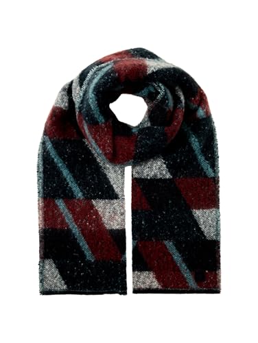 TOM TAILOR 1043560 Jacquard Schla mit Allovereprint, 36474-Navy Base Big Element Design, OneSize von TOM TAILOR