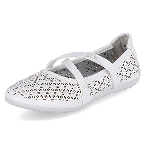 Tom Tailor 5372501 Ballerinas, White, 38 EU von TOM TAILOR