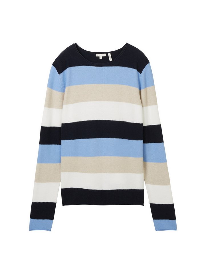 TOM TAILOR 2-in-1-Pullover Knit structured striped von TOM TAILOR