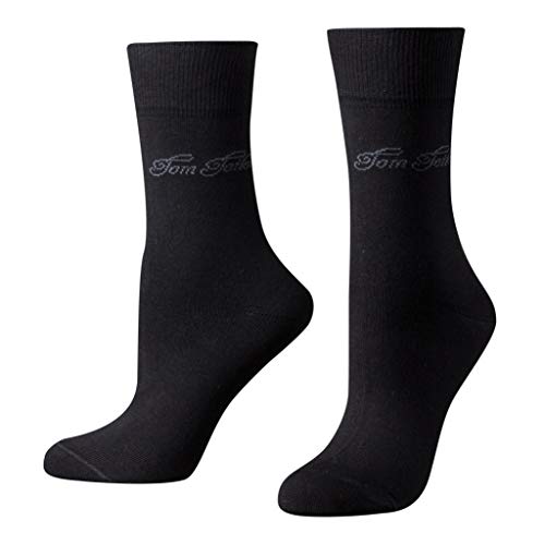 TOM TAILOR 2er Pack Basic Women Socks 9702 610 black schwarz Doppelpack Strümpfe Socken, Size:35-38 von TOM TAILOR