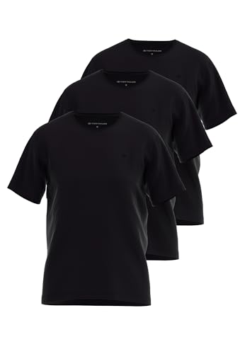 TOM TAILOR 3er Pack Herren Basic T-Shirt mit Rundhals aus Baumwolle 52 von TOM TAILOR
