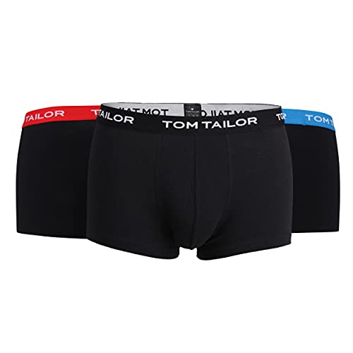 TOM TAILOR Boxer Briefs, Herren Short Boxer, 3er Pack (L, Schwarz-dunkel-Uni) von TOM TAILOR